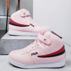 Fila Vulc 13 Tradition Pink Mid Top Lace Up Sneakers